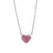 Stříbrný náhrdelník srdce se Swarovski Elements Rose