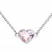 Strieborný náhrdelník s kryštálom Swarovski ružové srdce 32061.3 Rosaline