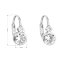 Strieborné náušnice visiace so zirkónom v bielej farbe 11215.1