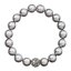 Perlový náramek šedý s křišťály Preciosa 33074.3 Light Grey