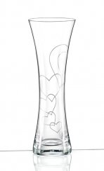 Skleněná váza srdce Love 19 cm