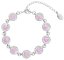 Strieborný náramok so syntetickým opálom a s krištáľmi Preciosa ružový 33105.1 Pink s. Opal