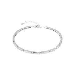 Strieborný náramok obdĺžnikový so zirkónmi 13056.1 crystal
