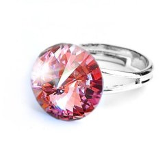 Prsteň ružový Rivoli so Swarovski Elements Rose 12 mm