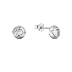 Strieborné náušnice kôstky so zirkónmi 11520.1 crystal