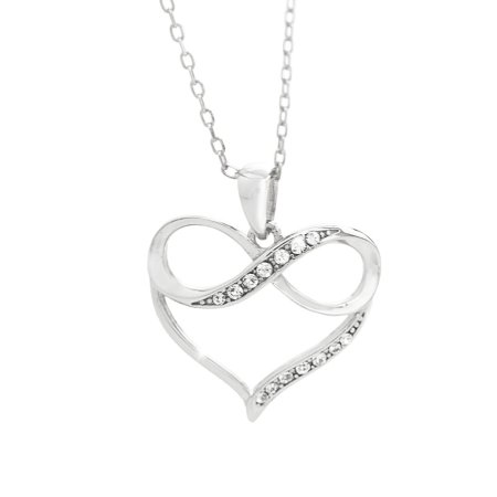 Stříbrný náhrdelník se Swarovski Elements srdce Krystal
