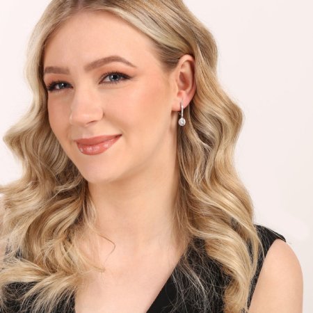 Stříbrné náušnice se zavěšeným kolečkem 11638.1