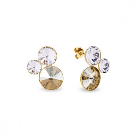 Stříbrné pozlacené náušnice se Swarovski Elements Sweetie KG11223CGS