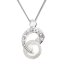 Stříbrný náhrdelník s perlou Swarovski bílý kulatý 32048.1 Bílá