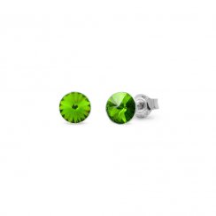 Náušnice zelené Rivoli so Swarovski Elements Sweet Candy Studs K1122SS29PE peridot 6 mm