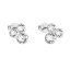 Strieborné náušnice pecka s kryštálmi Swarovski biele okrúhle 31272.1 Krystal