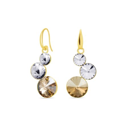 Náušnice Lolipop Gold se Swarovski Elements KWG11223CGS Gold Shadow