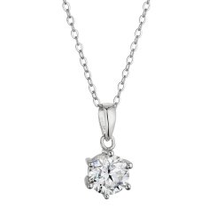 Strieborný náhrdelník MIA 12M00003 moissanite