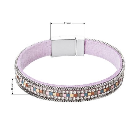 Náramek mix barev textilní 53008.3 purple