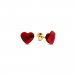 Náušnice červené so Swarovski Elements Heart KG2808LSI Light Siam