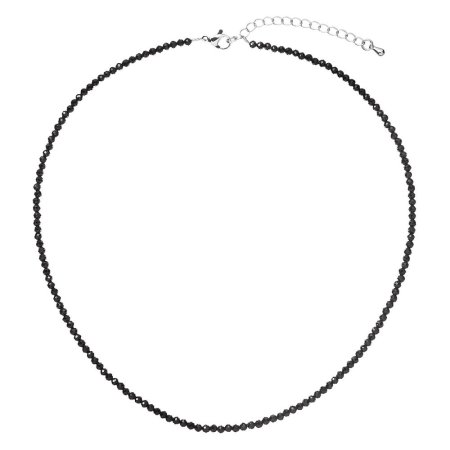 Náhrdelník s pravými black spinel kamene 42012.3 oceľ