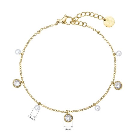 Náramek ocelový s perličkami 43059.1