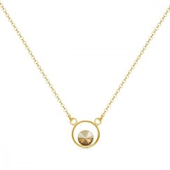 Náhrdelník zlatý so Swarovski Elements Fame NOMG1122SS29GS Golden Shadow