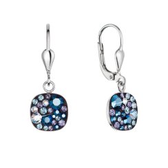 Stříbrné visací náušnice se Swarovski krystaly 31320.3 blue style