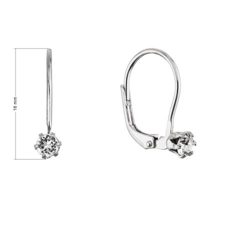 Strieborné visiace náušnice so Swarovski kryštálom 31322.1