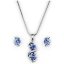 Súprava so Swarovski Elements vlnka modrá Light Sapphire