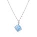 Náhrdelník se Swarovski Elements kostka N48418AQ Aqua 8 mm