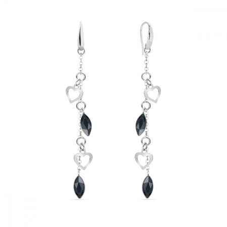 Náušnice černé se Swarovski Elements Euphoria KWROLO22014GT Graphite