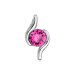 Strieborný prívesok so Swarovski kryštálom ružový 34261.3 Fuchsia