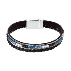 Náramek černý textilní 53009.3 black