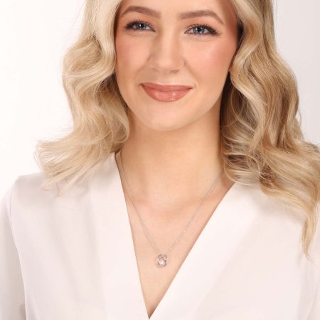 Stříbrný náhrdelník s říční perličkou v kleci 22044.1