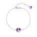 Náramok fialovo-menivý sa Swarovski Elements Candy B1122SS47VL Vitrail Light