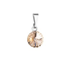 Přívěsek Rivoli se Swarovski Elements Light Peach 8 mm