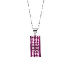 Náhrdelník ružový so Swarovski Elements NHTEXC5FR Rainbow