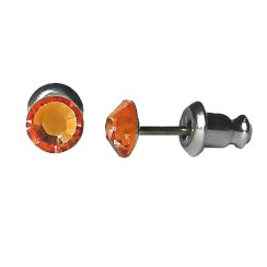 Náušnice so Swarovski Elements bodka Topaz 5 mm