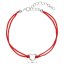 Náramek proti uhranutí stříbrné srdíčko 13006.3 Red