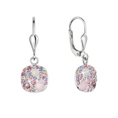 Stříbrné visací náušnice se Swarovski krystaly 31320.3 magic rose