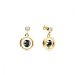 Náušnice černé se Swarovski Elements Punct Gold KCG1088SS18J Jet