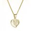 Pozlacený stříbrný náhrdelník srdce se zirkony 12074.1 Au plating