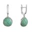Strieborné visiace náušnice s pravým amazonitom 11735.3