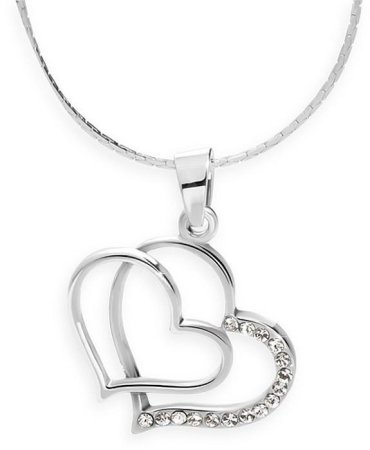 Náhrdelník so Swarovski Elements srdca Krystal