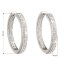 Stříbrné náušnice kruhy s krystaly Swarovski bílý kruh 31122.1 Krystal