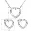 Sada šperků se zirkonem náušnice a náhrdelník bílé srdce 19019.1
