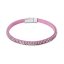 Náramek růžový textilní s krystaly 53007.3 rose