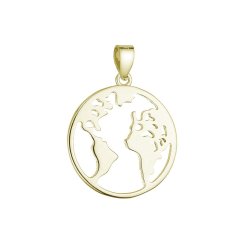 Pozlacený stříbrný přívěsek světadíly 64065