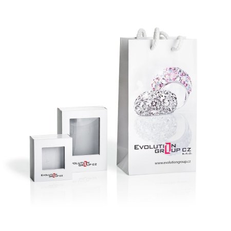 Sada šperkov so zirkónom náušnice a prívesok bielej okrúhle 19026.1