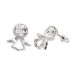Náušnice číre so Swarovski Elements Anjelik Krystal