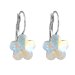 Náušnice so Swarovski Elements kvetinka AB menivá 10 mm