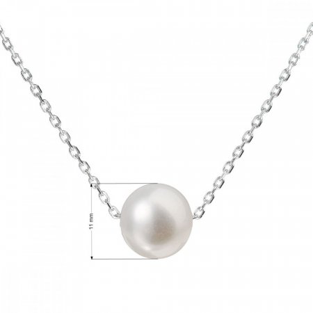 Perlový náhrdelník z pravých riečnych perál biely 22014.1