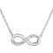 Strieborný náhrdelník s kryštálmi Swarovski biele infinity nekonečno 32023.1 Krystal