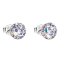 Stříbrné náušnice pecka s krystaly Swarovski fialové kulaté 31136.3 Violet